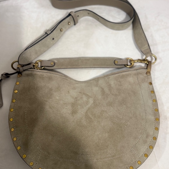 Isabel Marant Oskan Moon Sand Suede Soft Zip bag - Picture 7 of 10